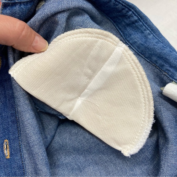 Vintage Light Denim Shirt Jacket Leaf Embroidery 100% Cotton TEDDI SZ XL EUC - Picture 8 of 9